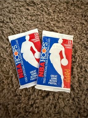 NBA Hoops Trading Card Packs Red White Blue